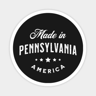 Made In Pennsylvania, USA - Vintage Logo Text Design Magnet